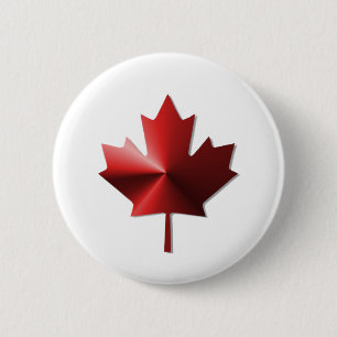 Macaron Rond 5 Cm Bouton Feuille d'érable drapeau du Canada