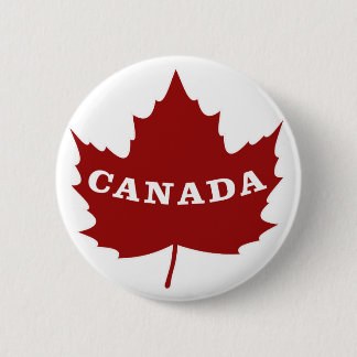 Macaron Rond 5 Cm Bouton Feuille d'érable du Canada