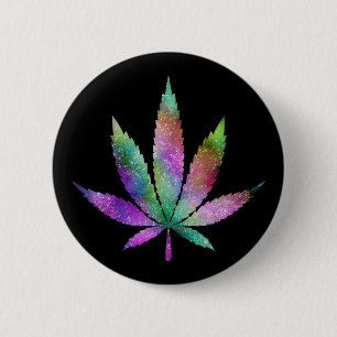 Macaron Rond 5 Cm Bouton Feuille Galaxy