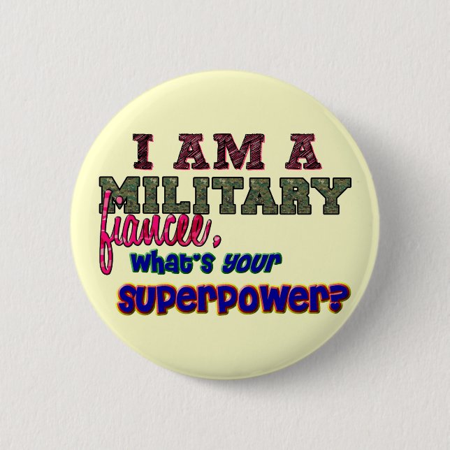 Macaron Rond 5 Cm Bouton - fiancée (Devant)