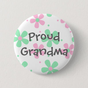 Macaron Rond 5 Cm Bouton fier de grand-maman