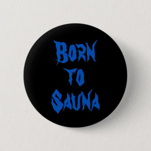 Macaron Rond 5 Cm Bouton finlandais né au sauna (noir)