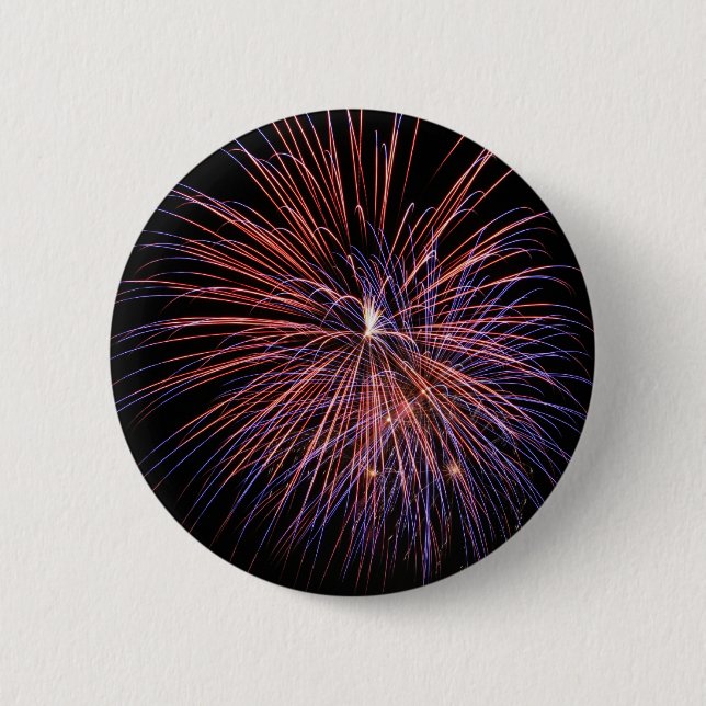 Macaron Rond 5 Cm Bouton Fireworks (Devant)