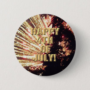 Macaron Rond 5 Cm Bouton Fireworks 11 4 juillet