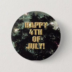 Macaron Rond 5 Cm Bouton Fireworks 13 4 juillet