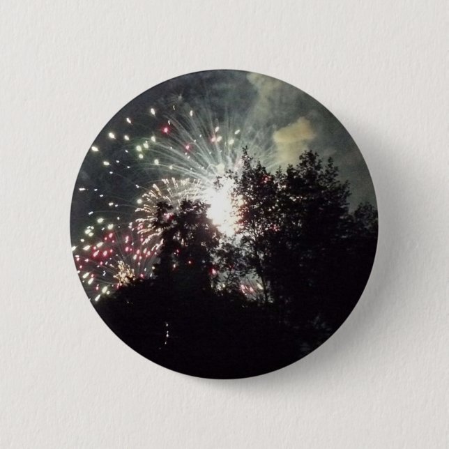 Macaron Rond 5 Cm Bouton Fireworks 18 (Devant)