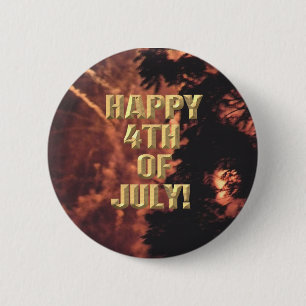 Macaron Rond 5 Cm Bouton Fireworks 20 4 juillet