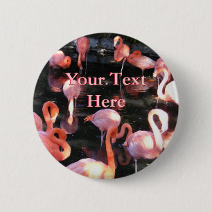 Macaron Rond 5 Cm Bouton Flamant rose