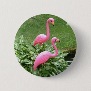 Macaron Rond 5 Cm Bouton FLAMANTS ROSES PINK