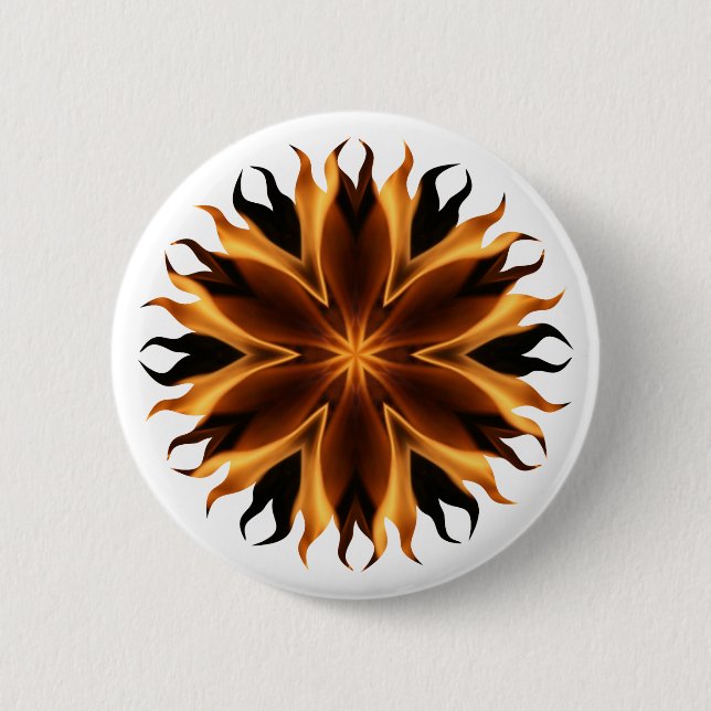 Macaron Rond 5 Cm Bouton Flames (Devant)