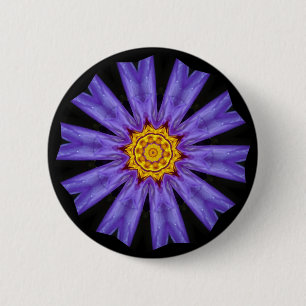 Macaron Rond 5 Cm Bouton Fleur
