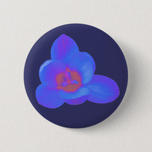 Macaron Rond 5 Cm Bouton Fleur Crocus chaud et froid