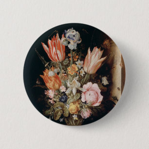 Macaron Rond 5 Cm Bouton Fleurs de Van den Berghe