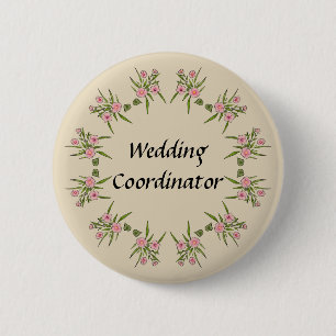 Macaron Rond 5 Cm Bouton floral de coordonnateur de mariage