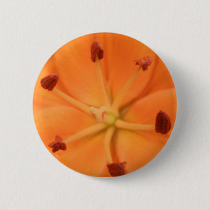 Macaron Rond 5 Cm Bouton Floral Lily orange