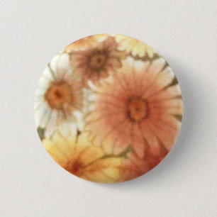 Macaron Rond 5 Cm Bouton floral "Soft Daisies"