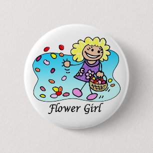 Macaron Rond 5 Cm Bouton Flower Girl