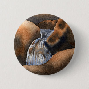Macaron Rond 5 Cm Bouton Flux, rivières et lacs