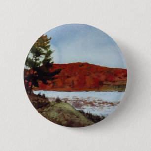 Macaron Rond 5 Cm Bouton Flux, rivières et lacs