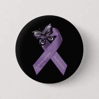 Macaron Rond 5 Cm Bouton foncé de fibromyalgie