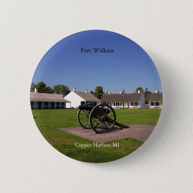 Macaron Rond 5 Cm Bouton Fort Wilkins (Devant)