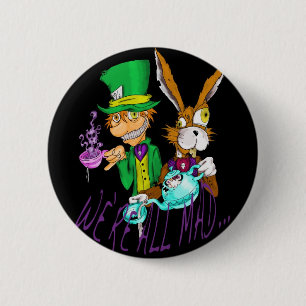 Macaron Rond 5 Cm Bouton FOU de THÉ