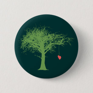 Macaron Rond 5 Cm Bouton fragile de coeur