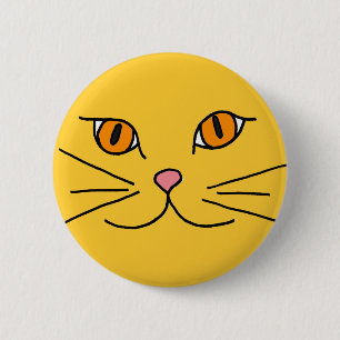 Macaron Rond 5 Cm Bouton frais de chat de CS