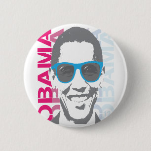 Macaron Rond 5 Cm Bouton frais d'Obama 2012