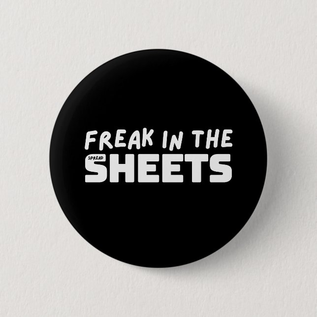 Macaron Rond 5 Cm Bouton Freak dans les feuilles de calcul (Devant)