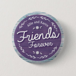 Macaron Rond 5 Cm Bouton Friends Forever