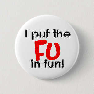 Macaron Rond 5 Cm Bouton FUN