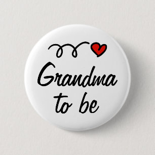 Macaron Rond 5 Cm Bouton future grand-mère