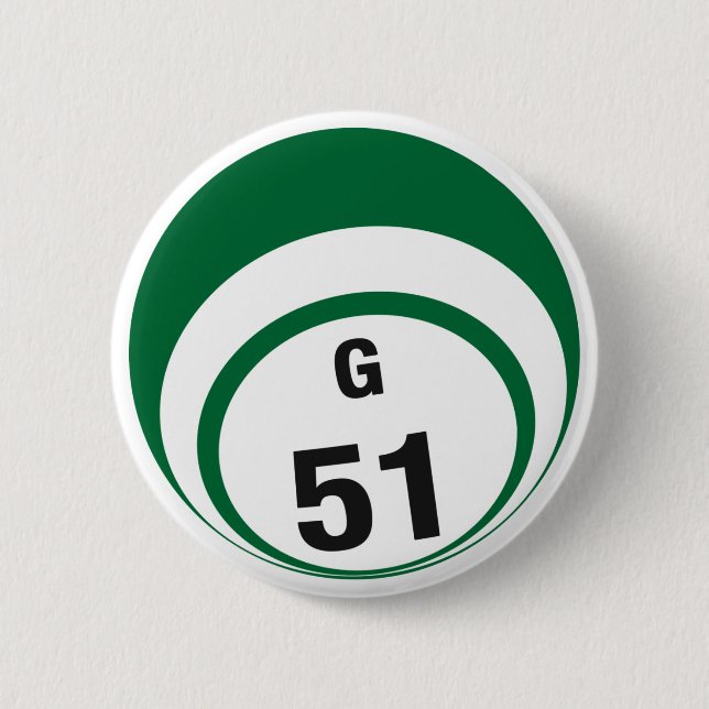 Macaron Rond 5 Cm Bouton G51 Bingo Ball (Devant)