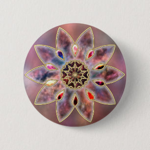 Macaron Rond 5 Cm Bouton Galaxies marbrées