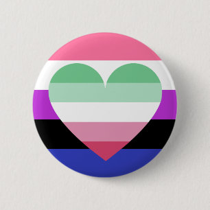 Macaron Rond 5 Cm Bouton Genderfluide Abrosexué Pride