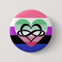 Bouton Genderfluide Abrosexuel Polyam Pride