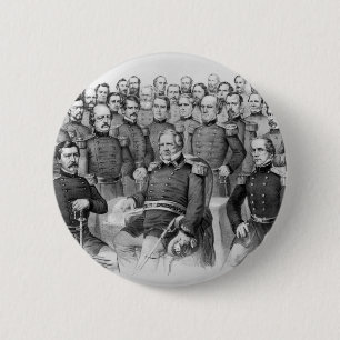 Macaron Rond 5 Cm Bouton Généraux de guerre civile de l'Union