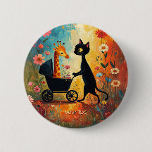 Bouton Girafe Chat Mignon