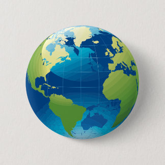 Macaron Rond 5 Cm Bouton globe terrestre du continent