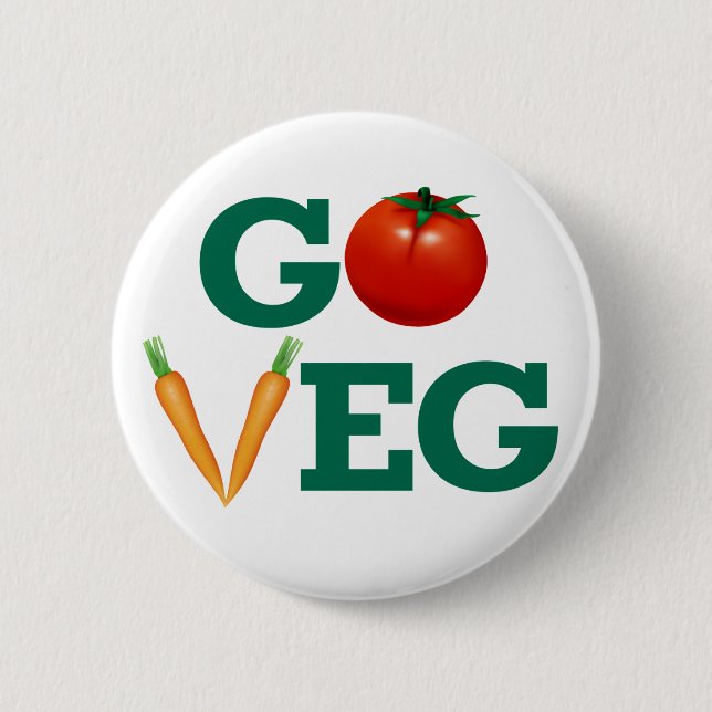 Macaron Rond 5 Cm Bouton Go Veg (Devant)