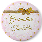 Bouton Godmère pour être Baby shower rose et or