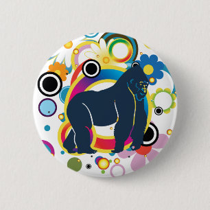Macaron Rond 5 Cm Bouton Gorilla