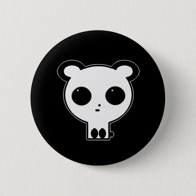Macaron Rond 5 Cm Bouton gothique Panda Pin Kawaii (Devant)