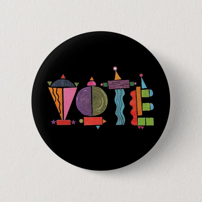 Macaron Rond 5 Cm Bouton GOTV amusant / Bouton Vote (Devant)