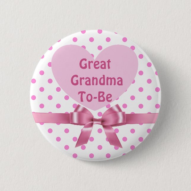 Macaron Rond 5 Cm Bouton Grand Baby shower grand-mère (Devant)