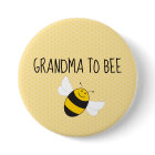Bouton grand-mère à abeille pour une baby shower