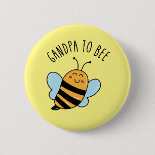 Macaron Rond 5 Cm Bouton Grand-Père À Abeille