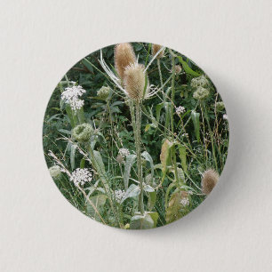 Macaron Rond 5 Cm Bouton Grasses sauvages