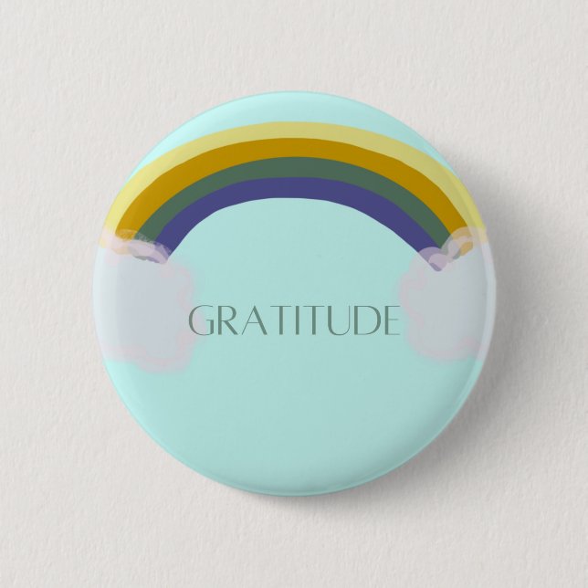 Macaron Rond 5 Cm Bouton Gratitude (Devant)